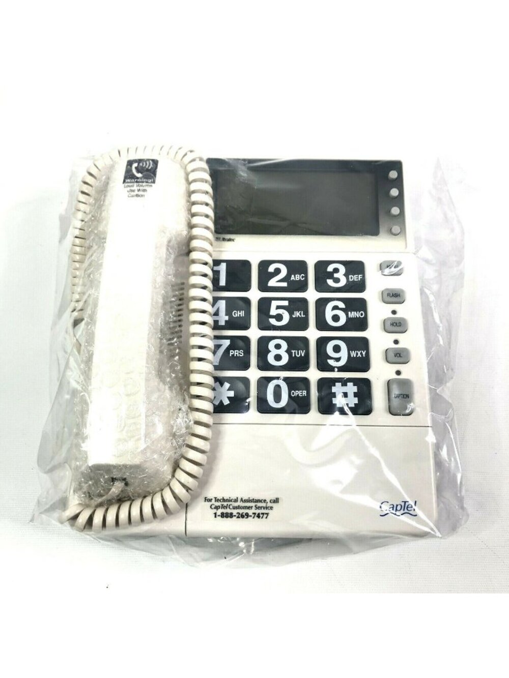 CapTel Model 200 2-Line Telephone Closed Caption Hearing Impaired With Box Unuse